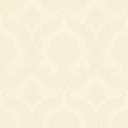 Galerie Wallcoverings Product Code 23600 - Italian Classics 4 Wallpaper Collection - Pearl White Colours - A traditional damask on a woven effect background, giving a classical, formal edge to any interior scheme.  Design