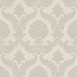 Galerie Wallcoverings Product Code 23601 - Italian Classics 4 Wallpaper Collection - Silver Grey Colours - A traditional damask on a woven effect background, giving a classical, formal edge to any interior scheme.  Design