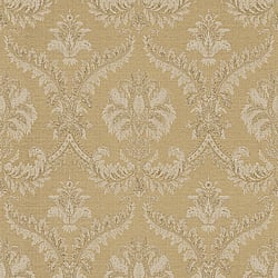 Galerie Wallcoverings Product Code 23603 - Italian Classics 4 Wallpaper Collection - Gold Colours - A traditional damask on a woven effect background, giving a classical, formal edge to any interior scheme.  Design