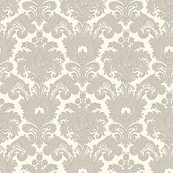 Galerie Wallcoverings Product Code 23611 - Italian Classics 4 Wallpaper Collection - Silver Grey Colours - A floral, traditional damask on a textured background, giving a classical, formal edge to any interior scheme.  Design