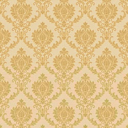 Galerie Wallcoverings Product Code 23642 - Italian Classics 4 Wallpaper Collection - Gold Colours - A damask with a stylised, contemporary edge. Less floral and more geometric, but still with the overall traditional sumptuousness of a classic damask.  Design