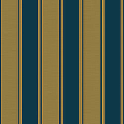 Galerie Wallcoverings Product Code 23679 - Italian Classics 4 Wallpaper Collection - Blue Gold Colours - This classic stripe brings a timeless elegance to your home. The smooth texture has a reassuring, high quality effect while the vertical design brings a formal feel to any room. Design