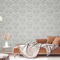 Galerie Wallcoverings Product Code: 34014 - The New Design Book Wallpaper Collection Galerie Wallcoverings Product Code 34014 - The New Design Book Wallpaper Collection - Grey, Silver Colours - A textured damask Design