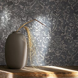 Galerie Wallcoverings Product Code: 34296 - The New Design Book Wallpaper Collection Galerie Wallcoverings Product Code 34296 - The New Design Book Wallpaper Collection - Black Silver Colours - Ornamental Design