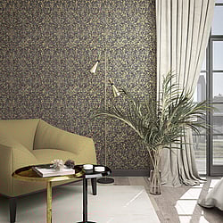 Galerie Wallcoverings Product Code: 34297 - The New Design Book Wallpaper Collection Galerie Wallcoverings Product Code 34297 - The New Design Book Wallpaper Collection - Black Gold Colours - Ornamental Design