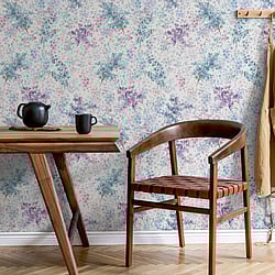 Galerie Wallcoverings Product Code: 47450 - The New Design Book Wallpaper Collection Galerie Wallcoverings Product Code 47450 - The New Design Book Wallpaper Collection - White, Blue, Purple Colours - Soft Foliage Design