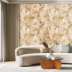 Galerie Wallcoverings Product Code: 49353 - Stratum Wallpaper Collection Galerie Wallcoverings Product Code 49353 - Stratum Wallpaper Collection - gold pink Colours - Marmo Design