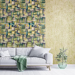 Galerie Wallcoverings Product Code: 64994 - Crafted Wallpaper Collection Galerie Wallcoverings Product Code 64994 - Crafted Wallpaper Collection - Yellow Gold Silver Colours - Base Design