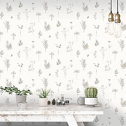 Galerie Wallcoverings Product Code: 7341 - Evergreen Wallpaper Collection Galerie Wallcoverings Product Code 7341 - Evergreen Wallpaper Collection - Grey Colours - Botanical Design