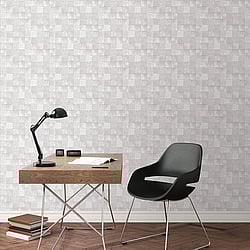 Galerie Wallcoverings Product Code: 7348 - Evergreen Wallpaper Collection Galerie Wallcoverings Product Code 7348 - Evergreen Wallpaper Collection - Grey Mica Colours - Aqua Tile Design