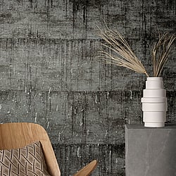 Galerie Wallcoverings Product Code: 95025 - Vault Wallpaper Collection Galerie Wallcoverings Product Code 95025 - Vault Wallpaper Collection - Black Colours - This aged concrete effect wallpaper is the perfect choice if you want to bring a room up to date in a dramatic way. With a subtle emboss to create some structural depth, it comes in an on-trend black and silver colourway. Drawing on the textures of, and resembling the stippled texture of ancient plasterwork or faded limestone, this unusual wallpaper will be a warming welcome to your home. This will be perfect on all four walls or can be accompanied by a complementary wallpaper. Design