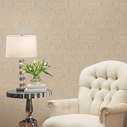 Galerie Wallcoverings Product Code: 95121 - Ornamenta Wallpaper Collection Galerie Wallcoverings Product Code 95121 - Ornamenta Wallpaper Collection - Grey Beige Colours - Classic Damask Design
