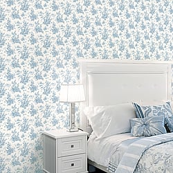Galerie Wallcoverings Product Code: AB27656 - Abby Rose 4 Wallpaper Collection Galerie Wallcoverings Product Code AB27656 - Abby Rose 4 Wallpaper Collection - Navy Colours - Toile Design