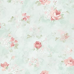Galerie Wallcoverings Product Code: AB42417 - Abby Rose 4 Wallpaper Collection Galerie Wallcoverings Product Code AB42417 - Abby Rose 4 Wallpaper Collection - Teal Pink Colours - Morning Dew Design
