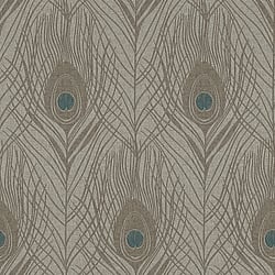 Galerie Wallcoverings Product Code: AC60008 - Absolutely Chic Wallpaper Collection Galerie Wallcoverings Product Code AC60008 - Absolutely Chic Wallpaper Collection - Blue Brown Grey Colours - Peacock Feather Motif Design