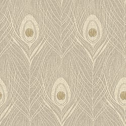 Galerie Wallcoverings Product Code: AC60009 - Absolutely Chic Wallpaper Collection Galerie Wallcoverings Product Code AC60009 - Absolutely Chic Wallpaper Collection - Beige Grey Metallic Colours - Peacock Feather Motif Design