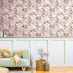 Galerie Wallcoverings Product Code: BW51029 - Blooming Wild Wallpaper Collection Galerie Wallcoverings Product Code BW51029 - Blooming Wild Wallpaper Collection - Pink Lilac White Colours - Romantic Daisy Motif Design