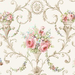Galerie Wallcoverings Product Code: CI38233 - Classic Silks 4 Wallpaper Collection Galerie Wallcoverings Product Code CI38233 - Classic Silks 4 Wallpaper Collection - Pink Blue Colours - Ornamental Floral Design
