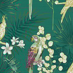 Galerie Wallcoverings Product Code: CM27004 - Botanica Wallpaper Collection Galerie Wallcoverings Product Code CM27004 - Botanica Wallpaper Collection - Green Colours - Tropical Parrot Design