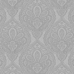 Galerie Wallcoverings Product Code: DWP0247-03 - Emporium Wallpaper Collection Galerie Wallcoverings Product Code DWP0247-03 - Emporium Wallpaper Collection - Silver Colours - Mehndi Damask Design
