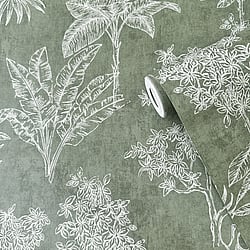 Galerie Wallcoverings Product Code: DWP0361-01 - Zen Wallpaper Collection Galerie Wallcoverings Product Code DWP0361-01 - Zen Wallpaper Collection - Floating Foliage Design