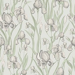Galerie Wallcoverings Product Code: EL21022 - Elisir Wallpaper Collection Galerie Wallcoverings Product Code EL21022 - Elisir Wallpaper Collection - Green Purple Colours - Iris Whisper Design