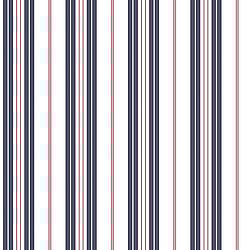 Galerie Wallcoverings Product Code: G23061 - Deauville Wallpaper Collection Galerie Wallcoverings Product Code G23061 - Deauville Wallpaper Collection - Navy Blue Red White Colours - Two Colour Stripe Design