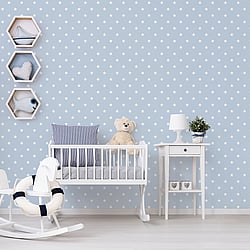 Galerie Wallcoverings Product Code: G23100 - Deauville Wallpaper Collection Galerie Wallcoverings Product Code G23100 - Deauville Wallpaper Collection - Sky Blue White Colours - Deauville Star Design
