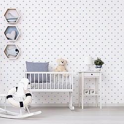 Galerie Wallcoverings Product Code: G23104 - Deauville Wallpaper Collection Galerie Wallcoverings Product Code G23104 - Deauville Wallpaper Collection - Sky Blue White Colours - Deauville Star Design