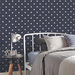 Galerie Wallcoverings Product Code: G23107 - Deauville Wallpaper Collection Galerie Wallcoverings Product Code G23107 - Deauville Wallpaper Collection - Navy Blue White Colours - Deauville Star Design