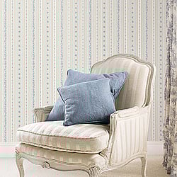Galerie Wallcoverings Product Code: G23221 - Country Cottage Wallpaper Collection Galerie Wallcoverings Product Code G23221 - Country Cottage Wallpaper Collection - Blue Beige Colours - Floral Stripe Design