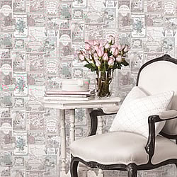 Galerie Wallcoverings Product Code: G56279 - Anthologie Wallpaper Collection Galerie Wallcoverings Product Code G56279 - Anthologie Wallpaper Collection - Pink Colours - Perfume Labels Design