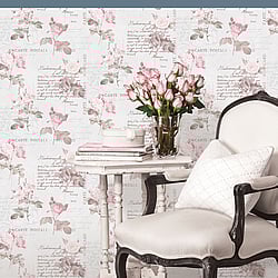 Galerie Wallcoverings Product Code: G56286 - Anthologie Wallpaper Collection Galerie Wallcoverings Product Code G56286 - Anthologie Wallpaper Collection - Pink Colours - Postale Rose Design