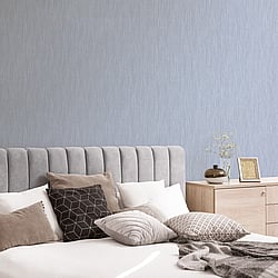 Galerie Wallcoverings Product Code: G67680 - Special Fx Wallpaper Collection Galerie Wallcoverings Product Code G67680 - Special Fx Wallpaper Collection - Blue Silver Colours - Vertical Textile Design