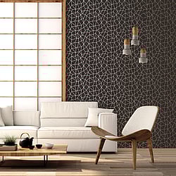 Galerie Wallcoverings Product Code: G67694 - Special Fx Wallpaper Collection Galerie Wallcoverings Product Code G67694 - Special Fx Wallpaper Collection - Black Silver Colours - Glitter Web Design