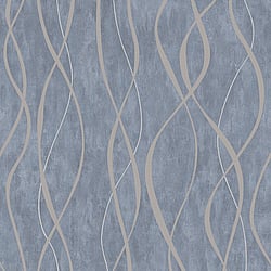 Galerie Wallcoverings Product Code: G67720 - Special Fx Wallpaper Collection Galerie Wallcoverings Product Code G67720 - Special Fx Wallpaper Collection - Blue Silver Grey Colours - Glitter Ribbons Design