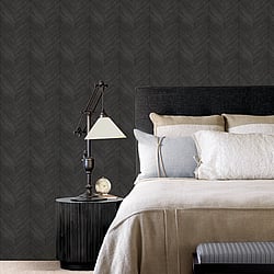 Galerie Wallcoverings Product Code: G67996 - Organic Textures Wallpaper Collection Galerie Wallcoverings Product Code G67996 - Organic Textures Wallpaper Collection - Black Colours - Chevron Wood Design