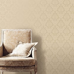 Galerie Wallcoverings Product Code: SK34719 - Simply Silks 4 Wallpaper Collection Galerie Wallcoverings Product Code SK34719 - Simply Silks 4 Wallpaper Collection - Dark Cream Colours - Feathered Damask Design