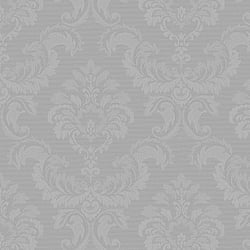 Galerie Wallcoverings Product Code: SK34746 - Simply Silks 4 Wallpaper Collection Galerie Wallcoverings Product Code SK34746 - Simply Silks 4 Wallpaper Collection - Metallic Silver Colours - Feathered Damask Design