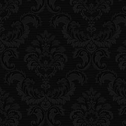 Galerie Wallcoverings Product Code: SK34750 - Simply Silks 4 Wallpaper Collection Galerie Wallcoverings Product Code SK34750 - Simply Silks 4 Wallpaper Collection - Black Colours - Feathered Damask Design