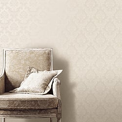 Galerie Wallcoverings Product Code: SK34763 - Simply Silks 4 Wallpaper Collection Galerie Wallcoverings Product Code SK34763 - Simply Silks 4 Wallpaper Collection - Ivory Colours - Feathered Damask Design