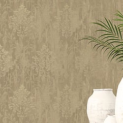 Galerie Wallcoverings Product Code: W78178 - Metallic Fx Wallpaper Collection Galerie Wallcoverings Product Code W78178 - Metallic Fx Wallpaper Collection - Dark Gold Colours - Modern Metallic Damask Design