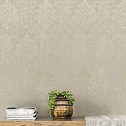 Galerie Wallcoverings Product Code: W78179 - Metallic Fx Wallpaper Collection Galerie Wallcoverings Product Code W78179 - Metallic Fx Wallpaper Collection - Gold Colours - Modern Metallic Damask Design