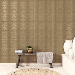 Galerie Wallcoverings Product Code: W78197 - Metallic Fx Wallpaper Collection Galerie Wallcoverings Product Code W78197 - Metallic Fx Wallpaper Collection - Gold Dark Gold Colours - Metallic Layered Stripe Design