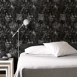 Galerie Wallcoverings Product Code: W78223 - Metallic Fx Wallpaper Collection Galerie Wallcoverings Product Code W78223 - Metallic Fx Wallpaper Collection - Black Silver Colours - Metallic Industrial Texture Design