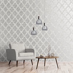 Galerie Wallcoverings Product Code: W78226 - Metallic Fx Wallpaper Collection Galerie Wallcoverings Product Code W78226 - Metallic Fx Wallpaper Collection - Silver Beige Colours - Metallic Damask Design