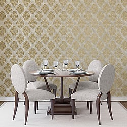 Galerie Wallcoverings Product Code: W78228 - Metallic Fx Wallpaper Collection Galerie Wallcoverings Product Code W78228 - Metallic Fx Wallpaper Collection - Gold Colours - Metallic Damask Design