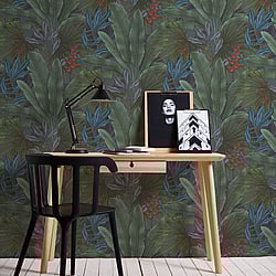 Galerie Wallcoverings Product Code: WH30113 - Welcome Home Wallpaper Collection Galerie Wallcoverings Product Code WH30113 - Welcome Home Wallpaper Collection - Purple Lilac Colours - Tropical Leaves Design