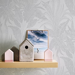 Galerie Wallcoverings Product Code: WH30144 - Welcome Home Wallpaper Collection Galerie Wallcoverings Product Code WH30144 - Welcome Home Wallpaper Collection - White Colours - Botanical Leaves Design