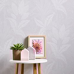 Galerie Wallcoverings Product Code: WH30147 - Welcome Home Wallpaper Collection Galerie Wallcoverings Product Code WH30147 - Welcome Home Wallpaper Collection - Silver Grey Colours - Botanical Leaves Design